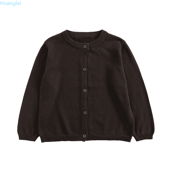 Huanglei Baby Kids Girls Cardigan Long Sleeve Kid Button Sweater Girl Crew Neck Cardigans Sweater Girl's Oversized Sweaters