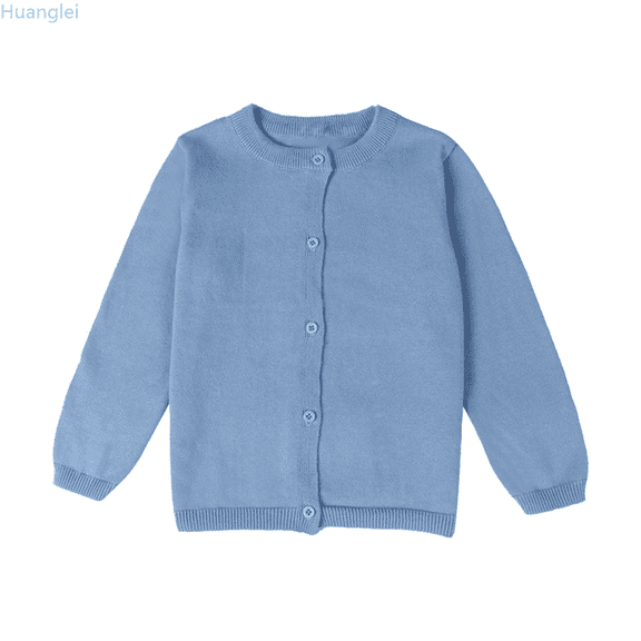 Huanglei Baby Kids Girls Cardigan Long Sleeve Kid Button Sweater Girl Crew Neck Cardigans Sweater Girl's Winter Sweater