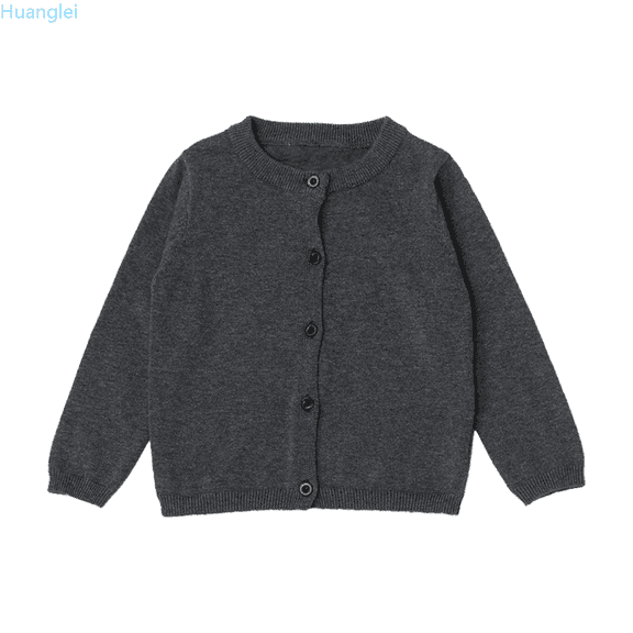 Huanglei Baby Kids Girls Cardigan Long Sleeve Kid Button Sweater Girl Crew Neck Cardigans Sweater Girls' Pullover Sweaters
