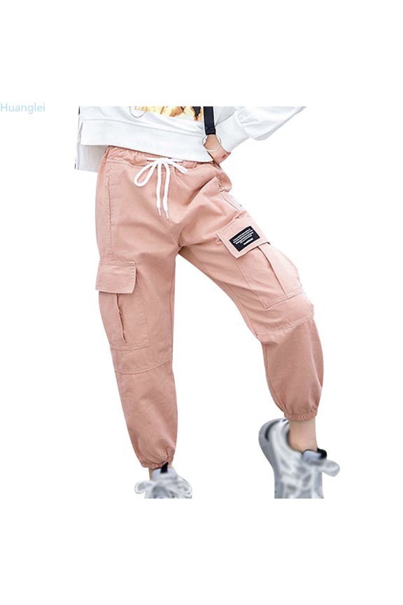Boy And Girls' Pants Knitted Leggings Joggers Harem Pants For Toddler Drawstring Pants Casual Jogger Pants