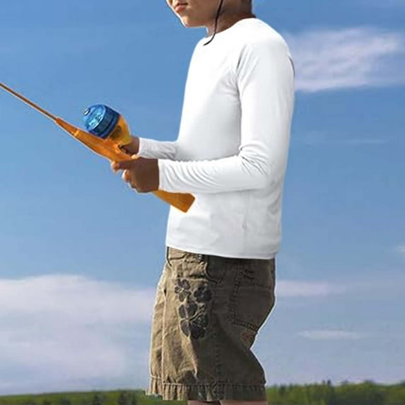 Huanglei Boys Active Tops Long Sleeve Performance Shirt For Kids Sports Training Gym Workout Athletic Tee Comfortable Stretchy Fabric