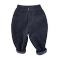 thumbnail image 1 of Huanglei Boys And Girls' Corduroy Clothes Long Sleeve And Pants Winter Warm Soft Fuzzy Homewear With Fleece Sweatpants, 1 of 3