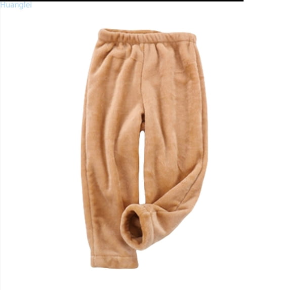 Huanglei Boys And Girls' Flannel Clothes Pants Winter Warm Soft Fuzzy Homewear With Sweatpants Casual Jogger Pants