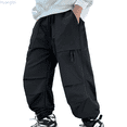 thumbnail image 1 of Huanglei Boys Cargo Pants With Multiple Pockets Casual Joggers For Kids Comfortable Outdoor Play And School Wear Durable Twill Fabric For Daily Adventures Boys Sweatpants 6-7 Years, 1 of 6