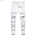 thumbnail image 1 of Huanglei Boys Distressed Jeans High Street Casual Long Pants For Kids Comfortable Stretch Denim Trousers Spring Autumn Lightweight Jogger Pants, 1 of 6