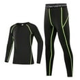 thumbnail image 1 of Huanglei Boys Girls Base Layer Athletic Compression Leggings And Shirts Thermal Underwear Set Running Pants Tights 10-11 Years, 1 of 4