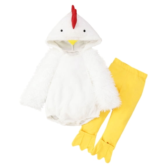 Huanglei Boys Girls Chicken Animal Hooded Romper Bodysuits Pants Outfits 18-24 Months