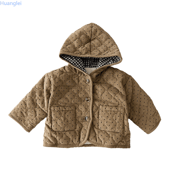 Huanglei Boys Girls Down Coat Lightweight Down Jacket Button Type Winterchildren Snowsuit Long Sleeve Jackets 0-3 Months