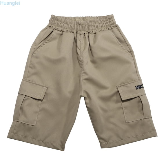 Huanglei Boys Kids Cargo Shorts Youth Boy's Casual Loose Stretch Shorts Outdoor Cargo Bottoms Athletic Joggers