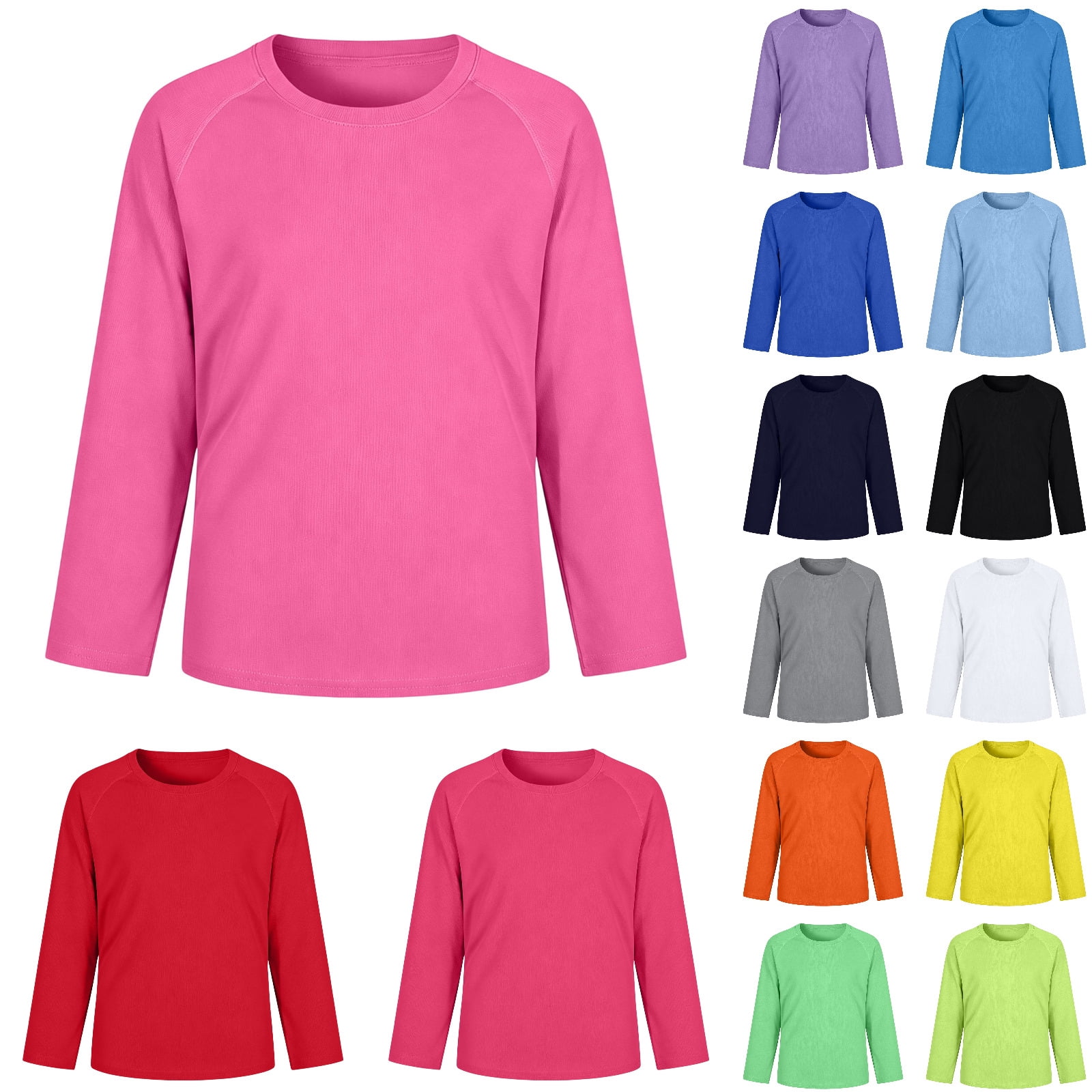 Sun Protection Rash Guard Huanglei Boys Long Sleeve Crew Neck UPF Sun Protection Athletic Rash ...