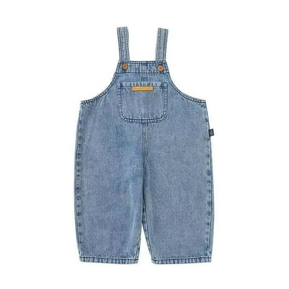 Huanglei Boys Overalls For Toddler Kids Baby Casual Playwear Soft Comfortable Adjustable Straps Durable Denim Jumpsuit For Spring Summer Daily Wear