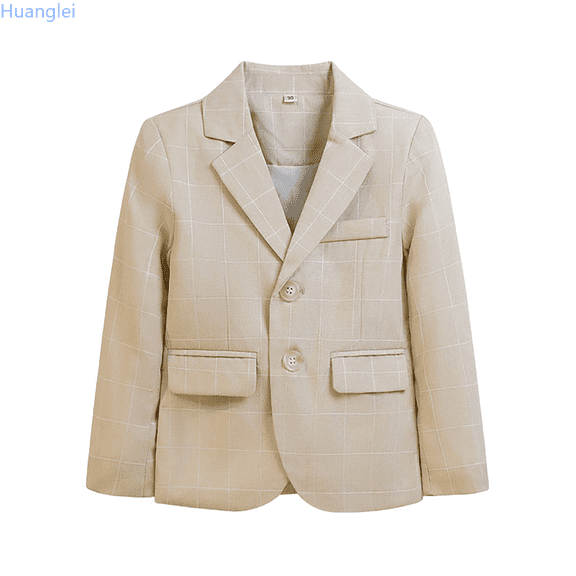 Huanglei Boys' Suit Children's Fall Suit Casual Long Sleeve Coat 4-5 Years