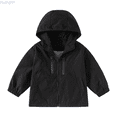 thumbnail image 1 of Huanglei Boys Windbreaker Jacket For Kids Lightweight Hooded Zipper Coat Outdoor Casual School Jacket For Boys Age 2 To 13 Years Boys Winter Pu Leather Jackets 2-3 Years, 1 of 4