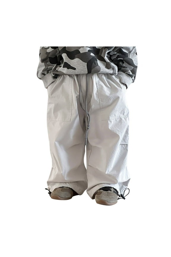 Cargo Pants Trousers Boys Pants Spring Elastic Casual Summer Boys Pants Toddler Baby Boys Sweatpants Solid Elastic Waist Trousers Active Jogger Pants Boys Joggers Cargo Pants