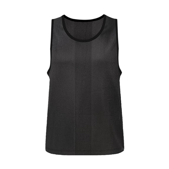 Huanglei Children Sleeveless Solid Vest Tops Casual Popularity Side Wide Fork Fitness Sports Garment Loose Boys Tank Tops,Size 10-15 Years /Big Kids/Black