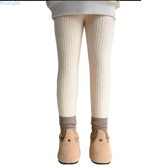 Huanglei Children Thermal Pants Girls Casual Leggings Fashion Slim Fit Pants For Babies Casual Trousers 4-5 Years