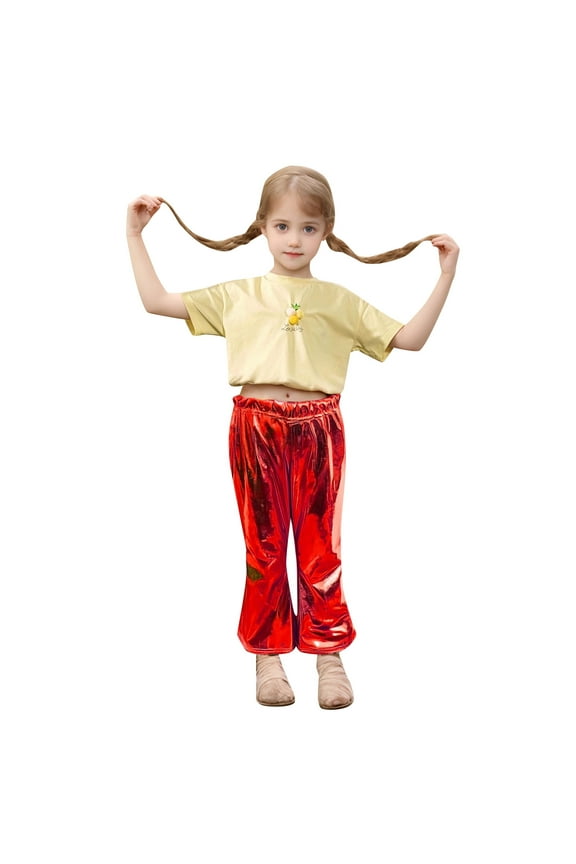 Children's Bright Flared Pants Dance Folk Dance Fishtail Pants