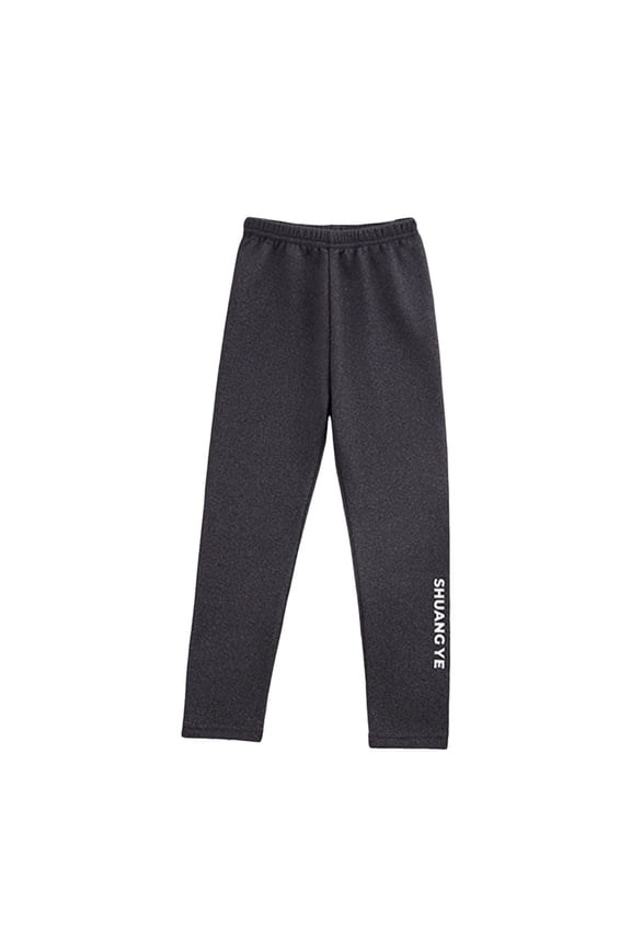 Children's Winter Pants Cozy Printed Letters Design Joggers