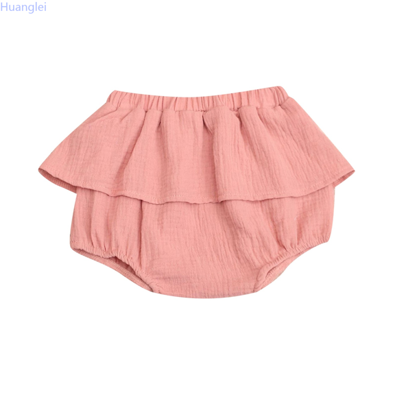 Huanglei Children's Linen Blended Cute Flower Triangle Culottes Dress Girls 80