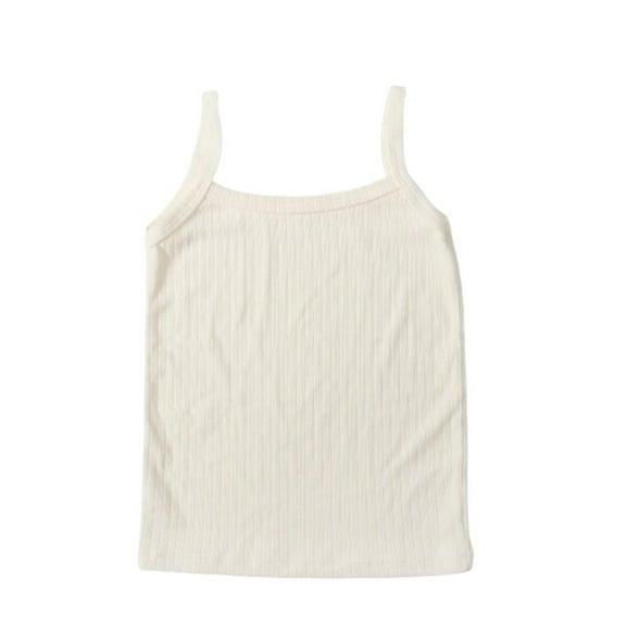 Huanglei Children's Vests Summer Candy Color Girls Vests Girls Shaped Vests Girl Basic T-Shirts 3-4 Years