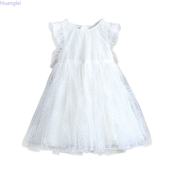 Huanglei Fairy Tulle Dress Sleeveless Princess Birthday Elegant Outfit Toddler Kids Girls Butterfly Dresses Toddler Dress
