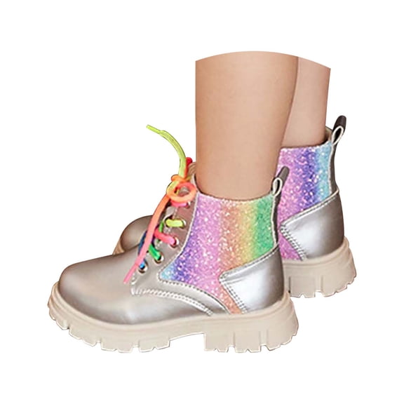 Huanglei Fashionable Girl Style Daily Wear Boots. Comfortable And Soft Sole. Moccasins. Colorful Boots. Short Boots At The Ankle. Suitable For Children And Toddlers In A Casual Style.