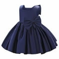 thumbnail image 1 of Huanglei Flower Girls Bowknot Tutu Dress For Kids Baby Wedding Bridesmaid Birthday Party Pageant Formal Dresses Toddler First Baptism Christening Gown, 1 of 8