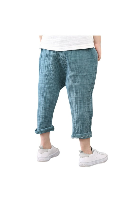 Girl Solid Harem Child Pant Boy Toddler Pyjamas Baby Pleated Boys Pants Boys Joggers Cargo Pants