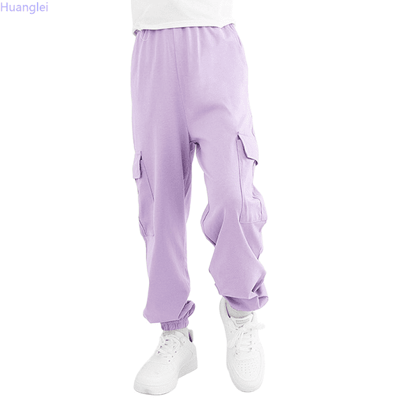 Huanglei Girls' Autumn Style Leggings Pants Sports Elastic Children's Pants Baby's Boys Pants Boys Joggers Pants 6-7 Years