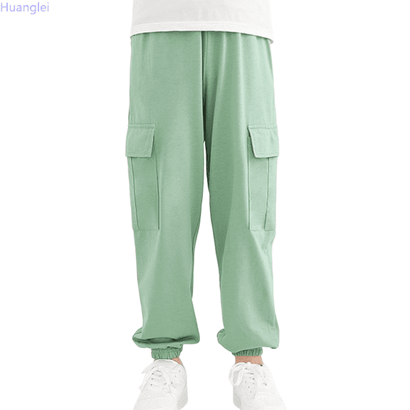 Huanglei Girls' Autumn Style Leggings Pants Sports Elastic Children's Pants Baby's Boys Pants Joggers Sweatpants Kids 7-8 Years