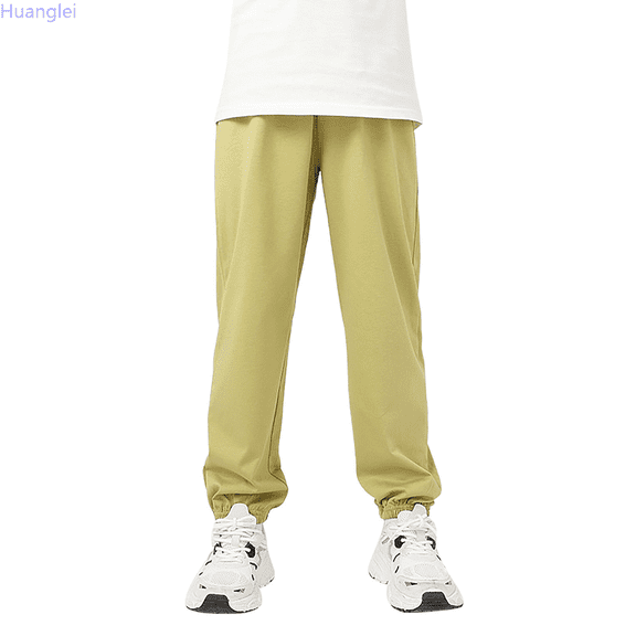 Huanglei Girls' Autumn Style Leggings Pants Sports Elastic Children's Pants Baby's Boys Pants Kids Dress Pants 7-8 Years