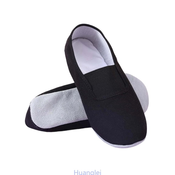 Huanglei Girls Ballet Gymnastics Dance Shoes Breathable Casual Sandals For Toddlers And Kids Flexible Sole Lightweight , Size 11 ,Black