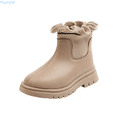 thumbnail image 1 of Huanglei Girls Boots For Toddlers Cozy And Stylish Warm Knit Ankle Booties For Autumn And Winter Versatile And Easy To Wear For Little Girls Side Zipper Shoes 6-7 Years, 1 of 8