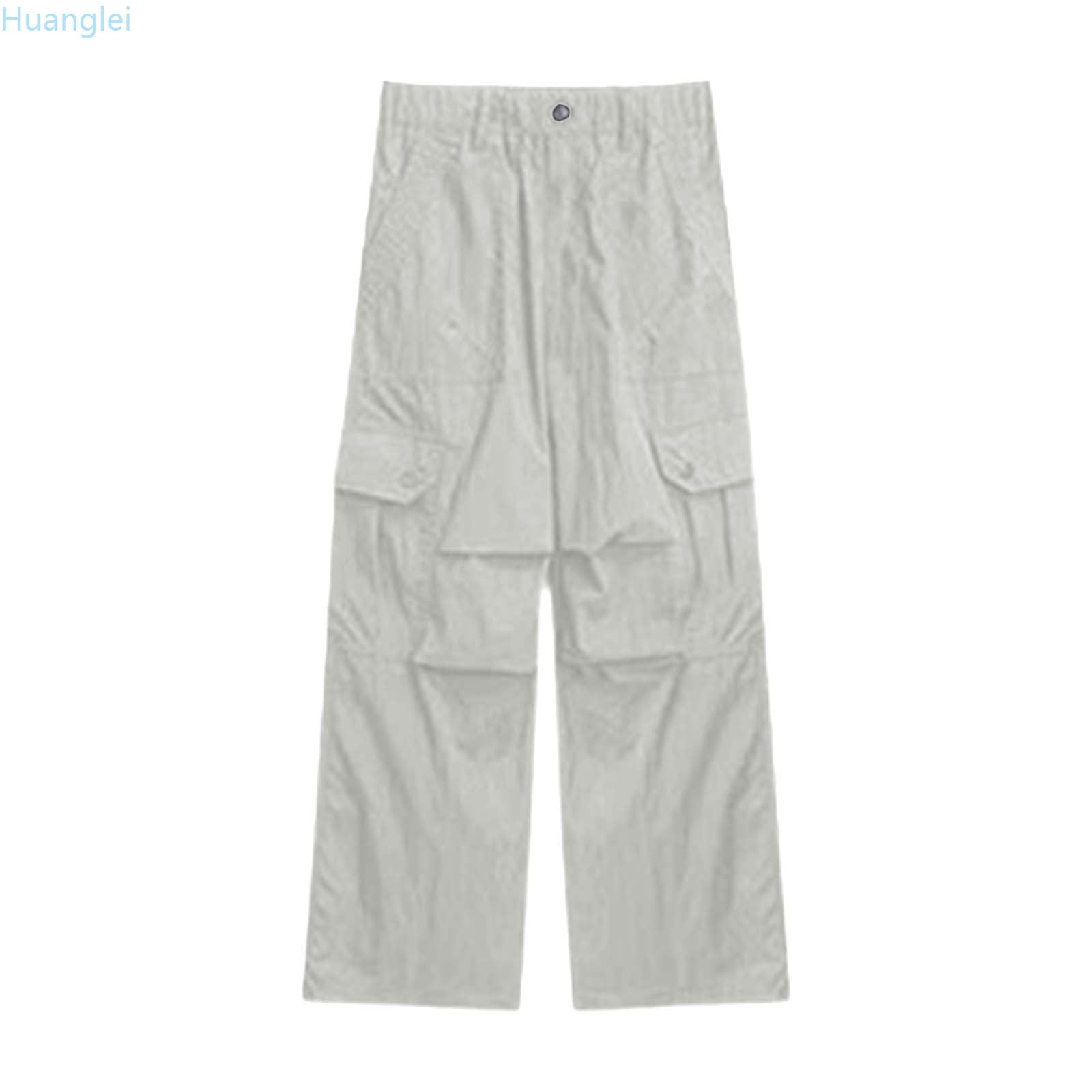 Huanglei Girls Cargo Pants Wide Leg Casual Comfortable Stretchy Elastic ...