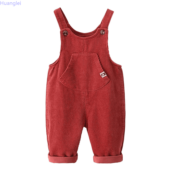 Huanglei Girls Corduroy Overalls Autumn Toddler Baby Jumpsuit Cute Denim Style Pants With Adjustable Straps For Playful Comfort And Fashion Cargo Trousers 12-18 Months