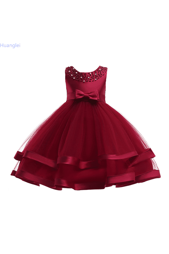 Girls Flower Dresses For Wedding Party Pageant Princess Dress A Line Swing Dress 3-4 Years