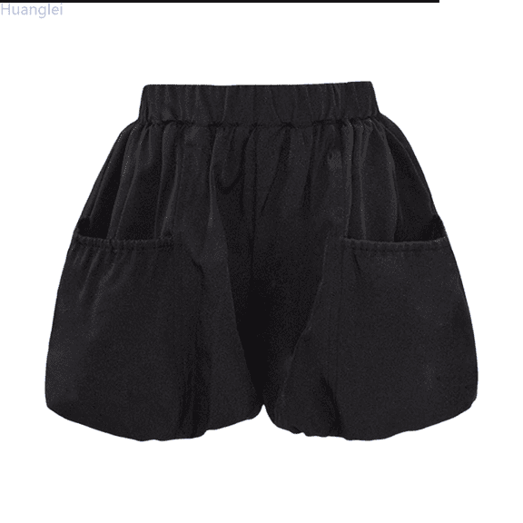 Huanglei Girls High Waist Casual Shorts For Toddlers Kids Comfortable Elastic Waistband Breathable Playwear Summer Outfit Girls Wide Leg Pants 6-7 Years