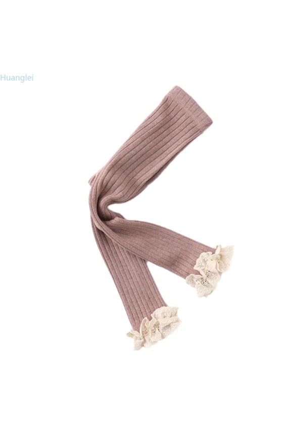 Girls' Lined Bottoms Winter Warmth Cozy Pants For Girls Footless Ruffled Tights Girls Cargo Pants