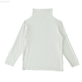 thumbnail image 1 of Huanglei Girls Long Sleeve Turtleneck Shirt Comfortable Kids Top Loose Fit Solid Color Basic Tee For Children Soft Casual Blouse For Girls Daily Wear Girl Basic T-Shirts 4-5 Years, 1 of 4