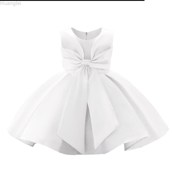 Huanglei Girls' Oversized Bowknot Party Dress Flower Girl Tutu Dress For Weddings & Dress Girls 18-24 Months