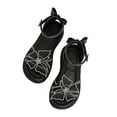 thumbnail image 1 of Huanglei Girls' Soft Sole Toe Sandals With Rhinestones For Summer, 1 of 9