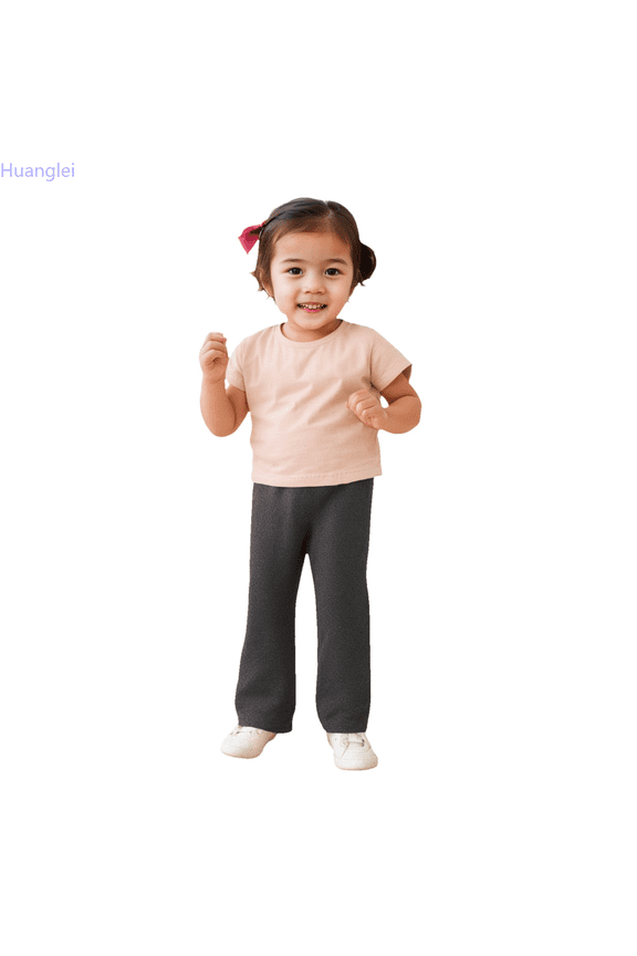 Girls' Spring And Autumn Solid Color Woolen Warm Pants Girls Cargo Jogger Pants 8-9 Years