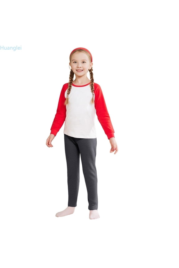 Girls' Spring And Autumn Solid Color Woolen Warm Pants Girls Cargo Pants