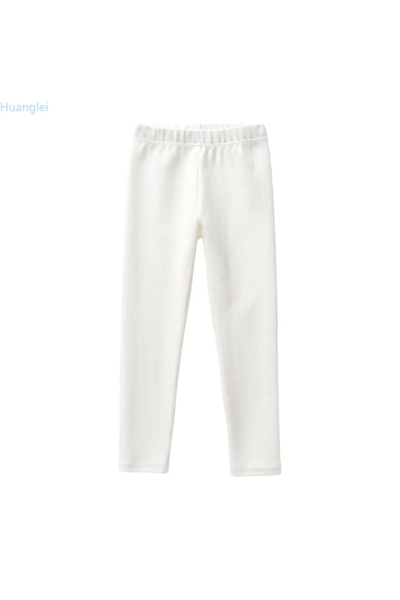 Girls' Spring And Autumn Solid Color Woolen Warm Pants Girls Cargo Pants