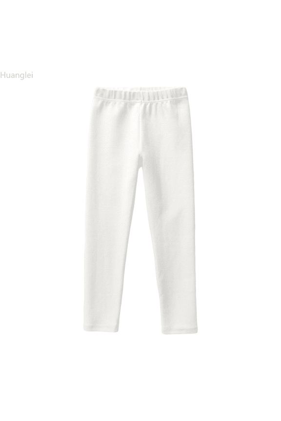 Girls' Spring And Autumn Solid Color Woolen Warm Pants Kids Athletic Pants 4-5 Years