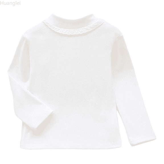 Huanglei Girls Thermal Long Sleeve Shirt Winter Warm Half Turtleneck Base Layer Top Soft Lined Comfortable Kids Tee Soft Cotton Tees 8-9 Years