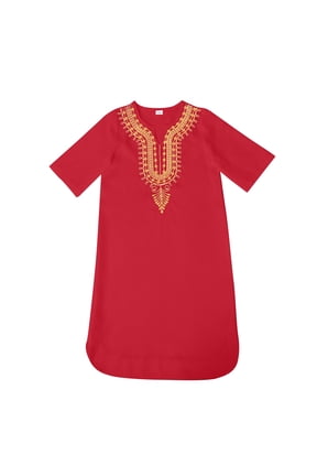Kids African Classic Childrens Dashiki Casual Loose Shirt Gown Boys Girls Boys' Graphic Tees Breathable Trendy Tops