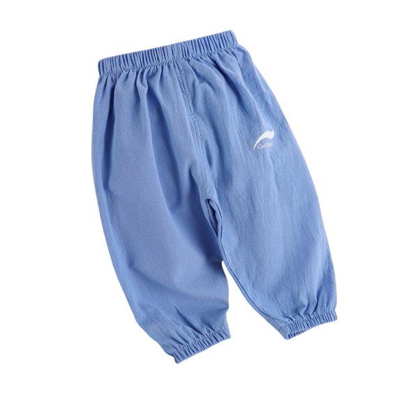 Huanglei Kids' And Linen Pants With Elastic Waist Long Pants Skin Friendly For Active Boys & Girls