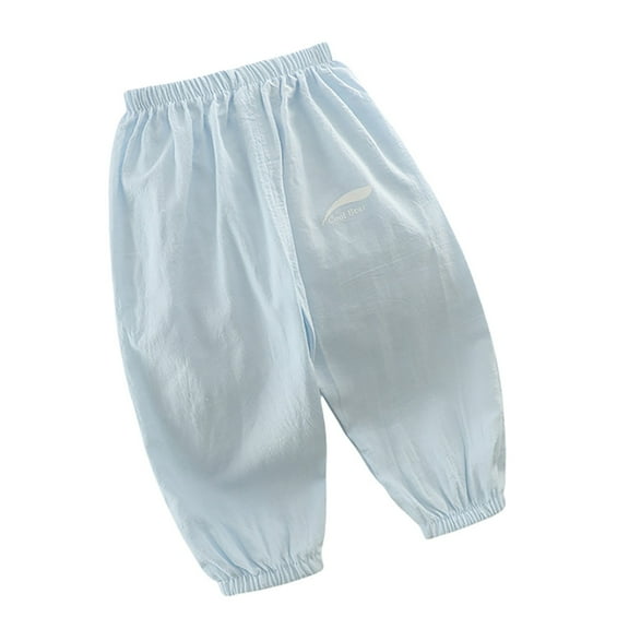 Huanglei Kids' And Linen Pants With Elastic Waist Long Pants Skin Friendly For Active Boys & Girls
