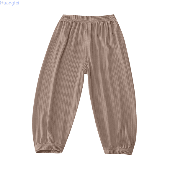 Huanglei Kids' Breathable Quicking Dry Pants Unisex Loose Elastic Waist Ankles Athletic Joggers 6-7 Years